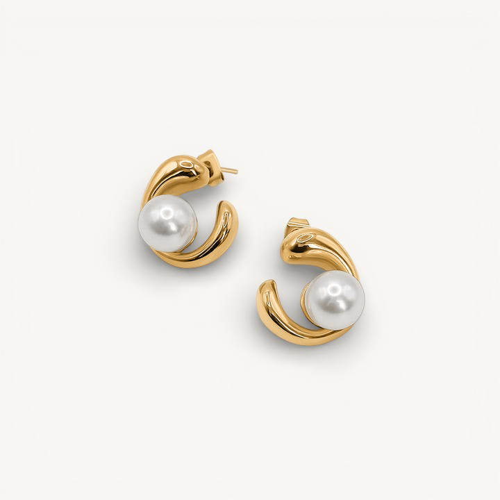 Pearl Current Earrings