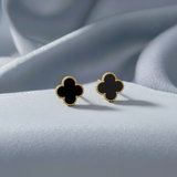Clover Black Earrings