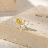 Kate Flat Back Diamond Stud