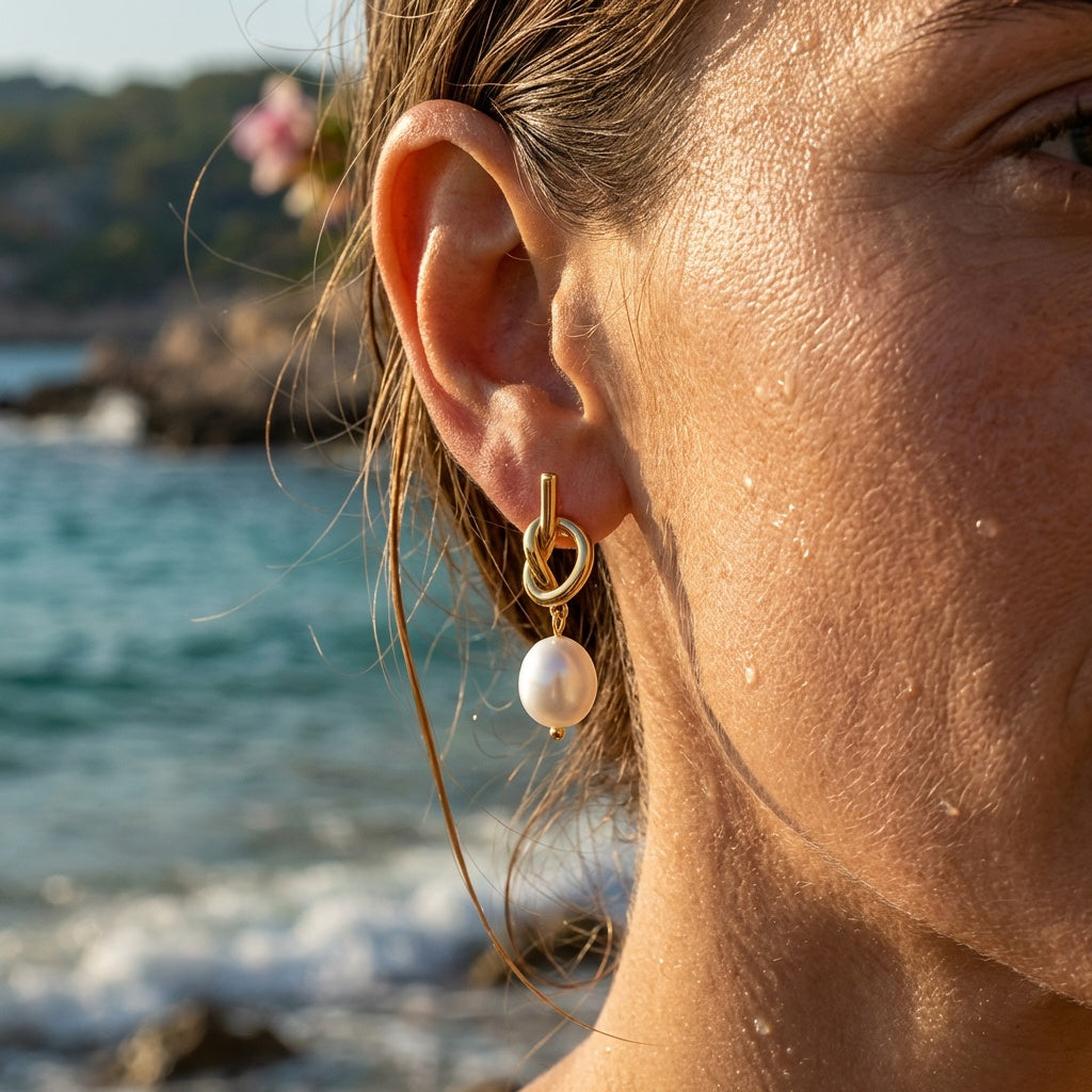 Pearl Knot Earrings